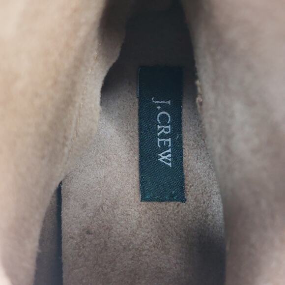 J Crew Moccasins Tan Suede Leather Size 7 Tassel Fringe Boho - Picture 10 of 11